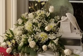 Mourning white tribute